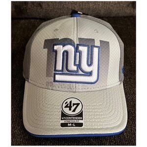 New York Giants NFL '47 Brand Embroidered Blue & Grey Fitted Medium/Large Hat